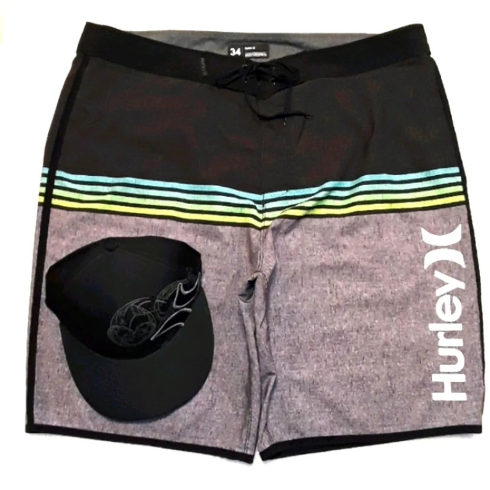 Hurley Board Shorts with Flex Cap. Men's Size: Shorts 34/Cap OS.